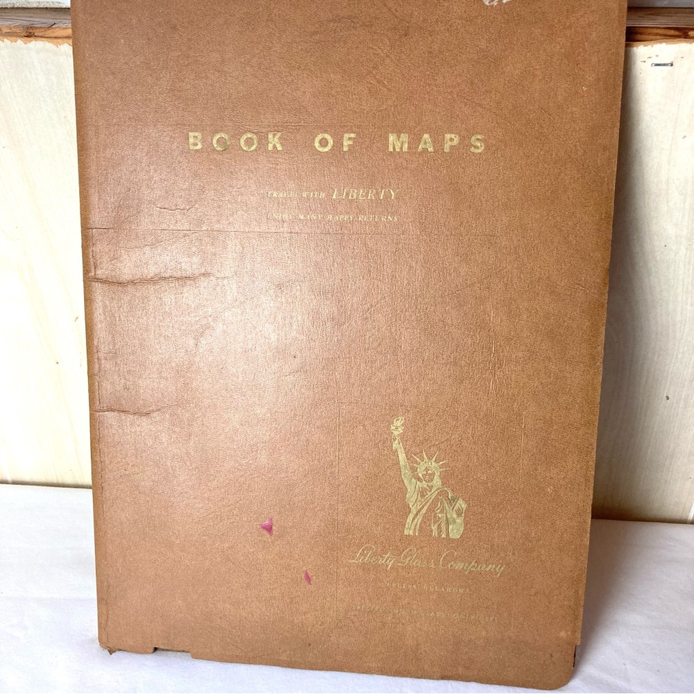 Vintage Large Atlas Book of Maps 1958 Rand McNally USA Rare Edition
